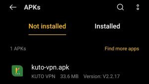 KUTO VPN APK file