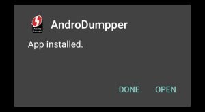 AndroDumpper successfully installed