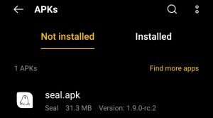 locate Seal downloader APK File