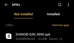 locate the Shinobi Girl Mini APK