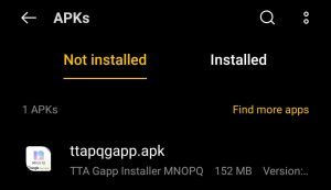 Locate TTA PQ Gapp Installer APK File