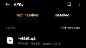 locate the WiFiKill APK File