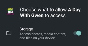allow storage access to Ben 10- A Day With Gwen