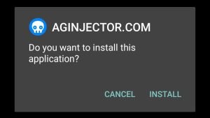 install AG Injector by tapping on Install