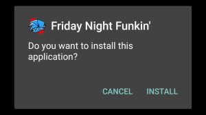 tap Install to install Friday Night Funkin