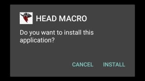 tap Install to install Ruok FF Auto Headshot