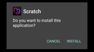 install Scratch Adventure after downloading