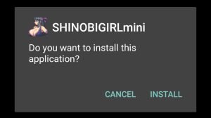 install Shinobi Girl Mini after downloading