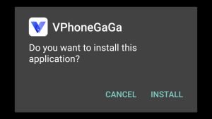 tap on Install to install VPhoneGaga