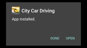 City Car Driving successfully installed
