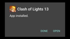 Clash of Lights successfully installed