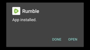 Rumble successfully installed
