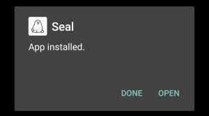 Seal downloader successfully installed