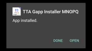 TTA PQ Gapp Installer successfully installed