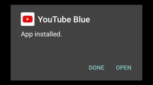 YouTube Blue App installed
