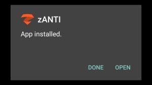 zAnti App installed successfully
