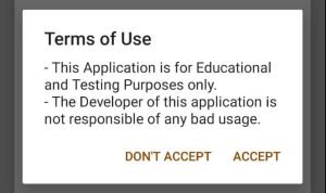  AndroDumpper Terms of Use