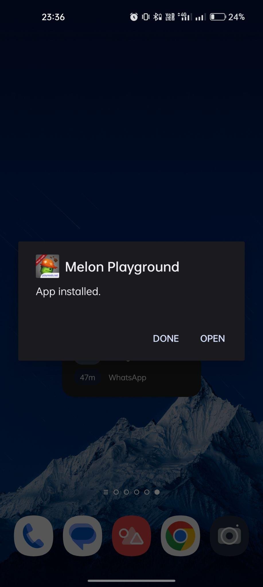 Melon Playground apk installed