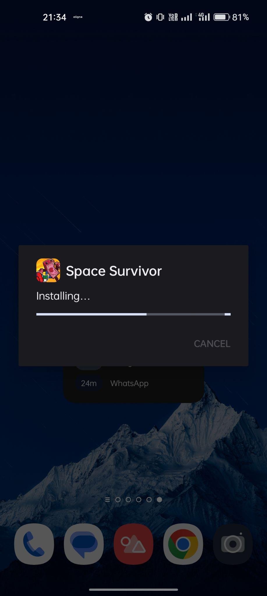 Space Survivor apk installing