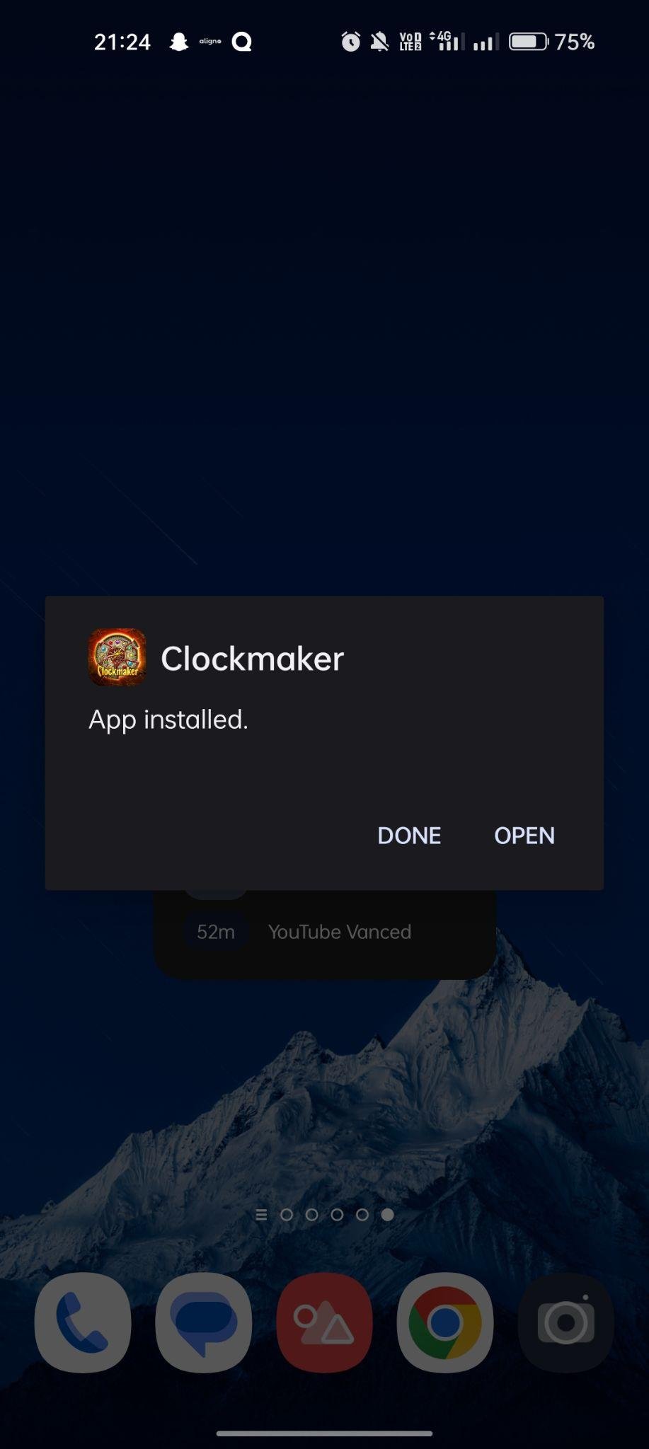 Clockmaker apk installed