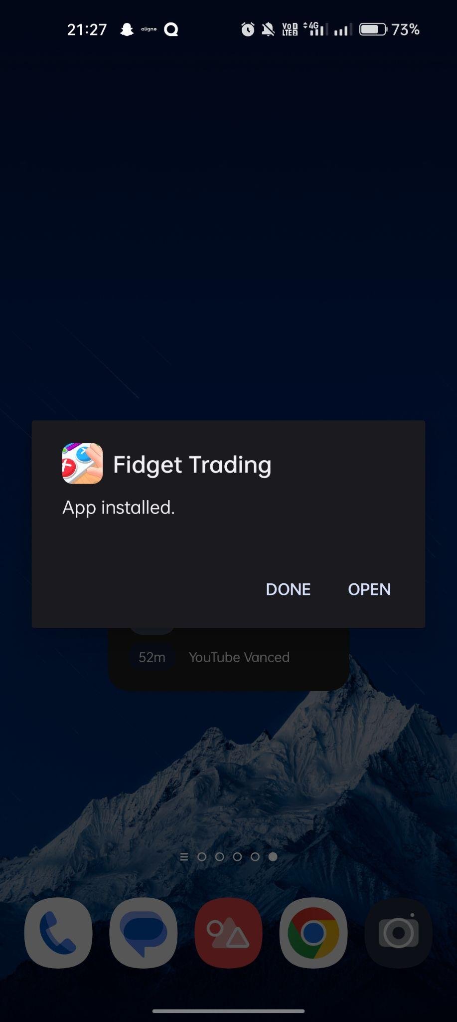 Fidget Trading 3D apk installed