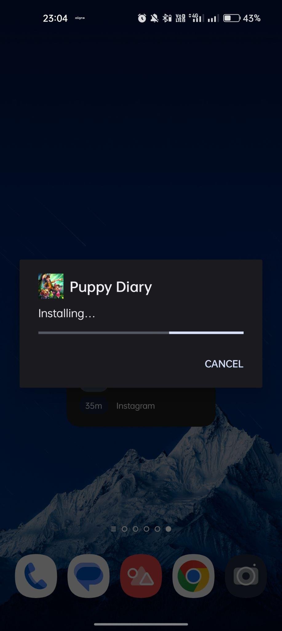 Puppy Diary apk installing