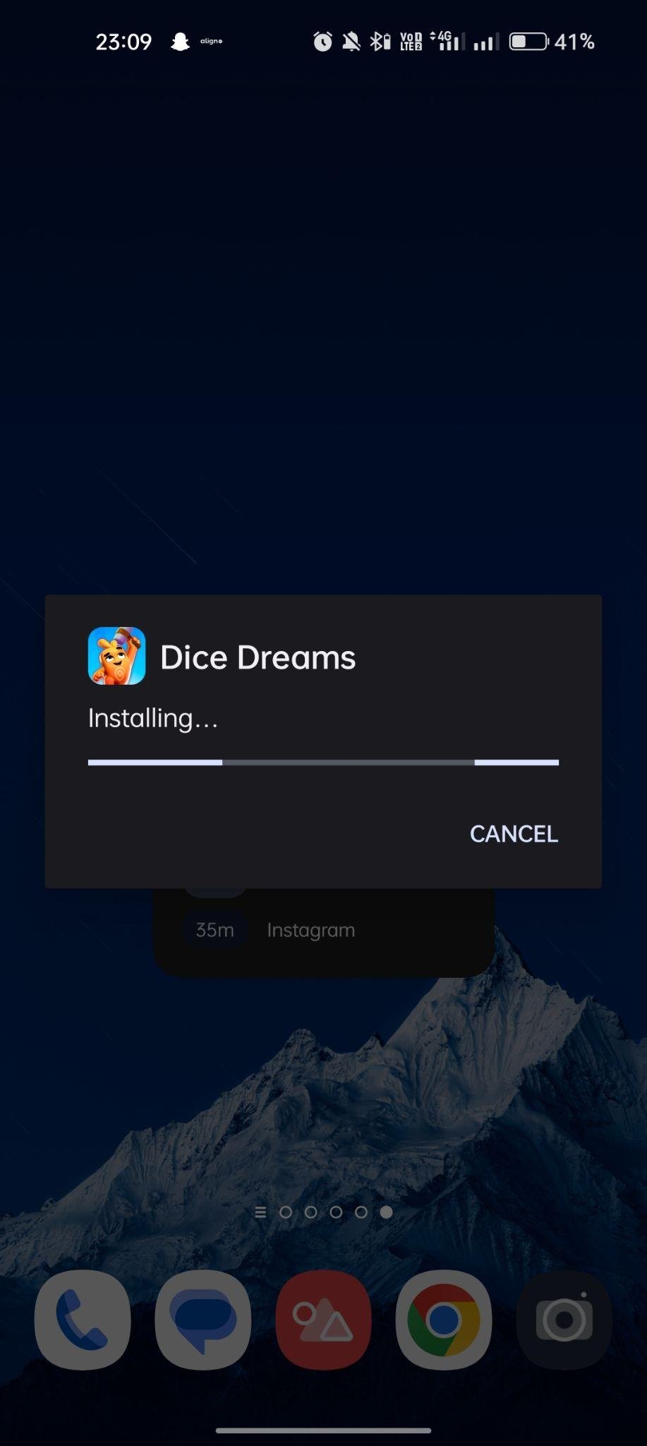 Dice Dreams apk installing