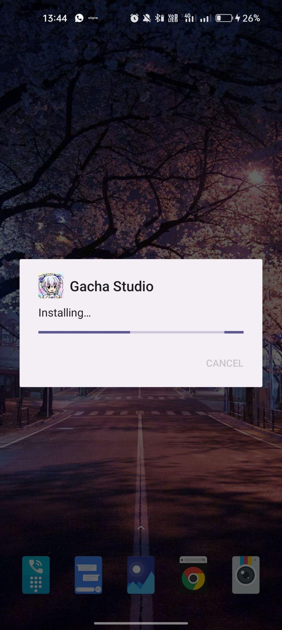 Gacha Studio apk installing