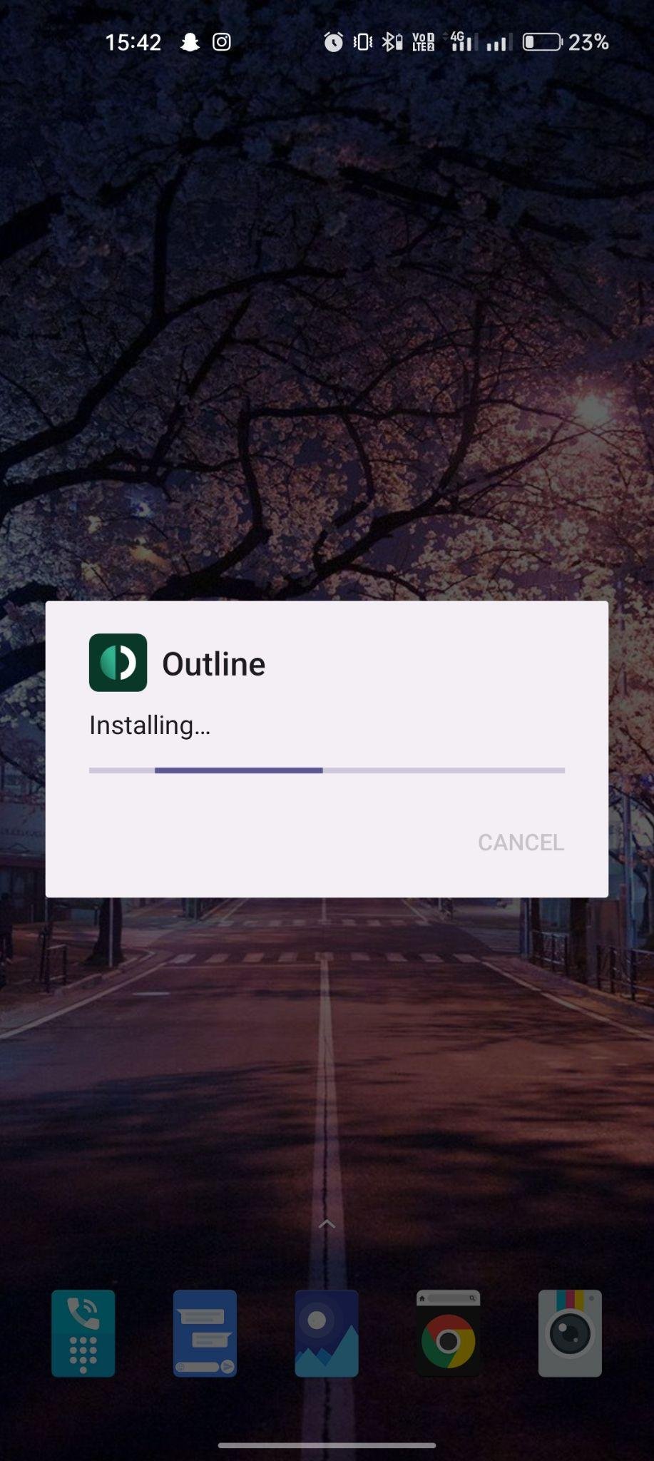 Outline VPN apk installing