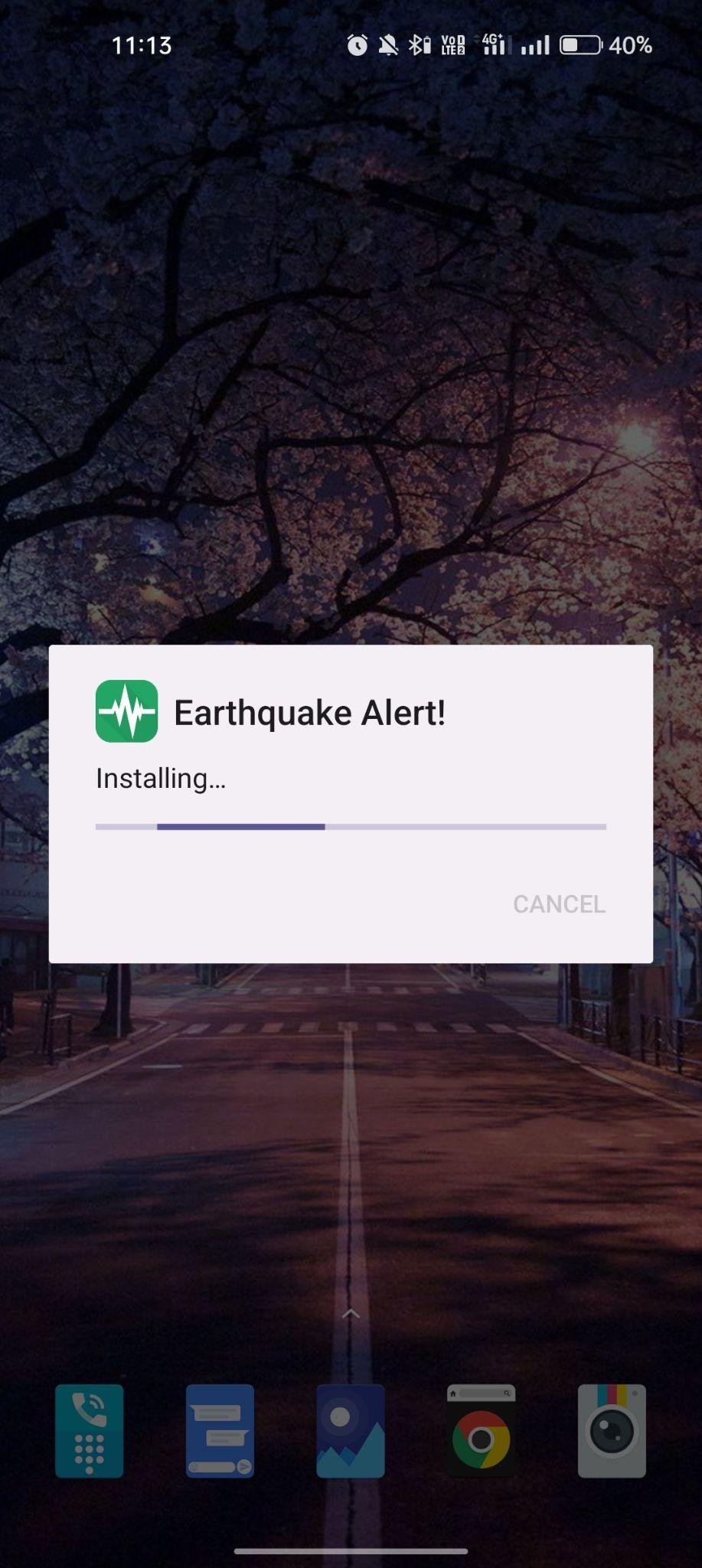 Earthquake Alert apk installing