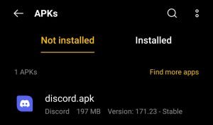 locate the Discord APK File