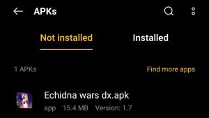 Locate the Echidna Wars APK File