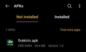 locate the Fire Kirin APK File