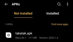 locate the MX TakaTak APK File in File Manager