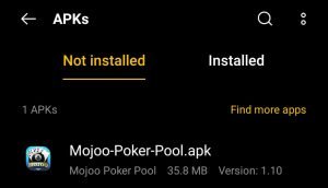 locate the Mojoo Poker Pool APK File