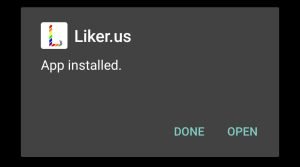 Liker.us successfully installed