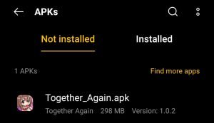 locate Together Again APK File in your device storage