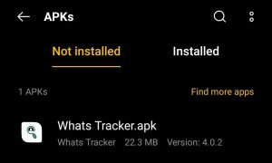 locate Whats Tracker in File Manager