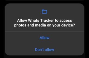 allow photos and media access to Whats Tracker