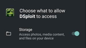 Storage Acess to dSploit