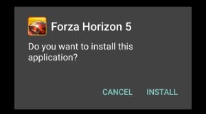 tap Install and start installing Forza Horizon 5