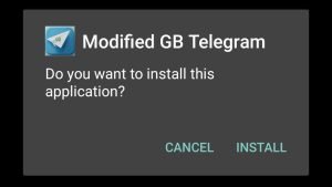 Tap Install to start installing GB Telegram