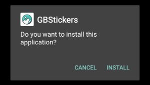 tap Install option to install GBStickers