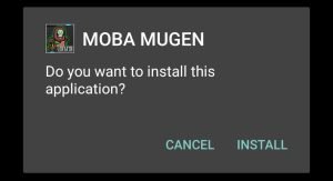 start install MOBA Mugen Apk