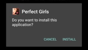tap Install to install Perfect Girls