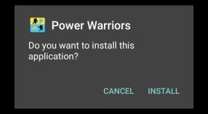 install Power Warriors APK on your Android