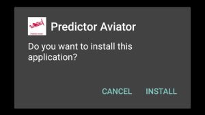 tap Install to start Predictor Aviator installation