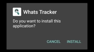 tap Install to for Whats Tracker installation