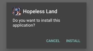 tap on install to install Hopeless Island