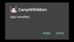 Camp With Mom successfully installed